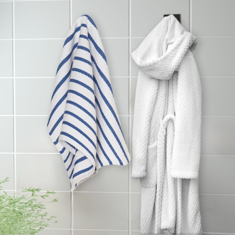 IBosins 6-Pack Bathroom Towel Hooks Hand Towel Holder Heavy Duty Stainless Steel Towel Hanger Robe Hat Coat Hooks for Wall of Livingroom Bedroom Kitchen Closet (Square Matte Black) - Image 3